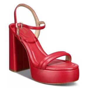Michael Kors Women's Laci Ankle-Strap Platform Sandals Crimson 8